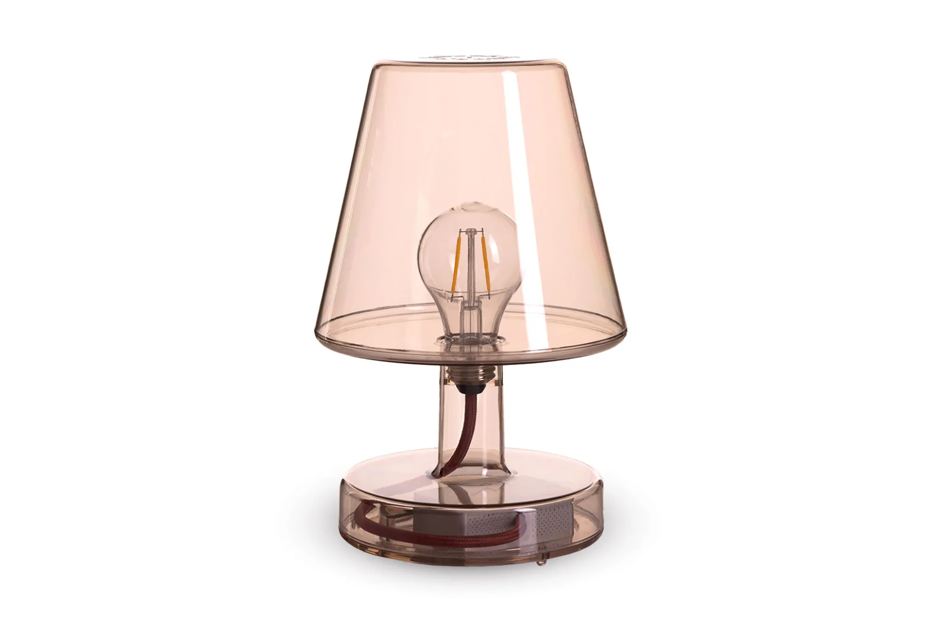 Transloetje Kabellose Tischlampe, braun, 16x16x22.5 cm