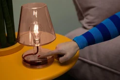 Transloetje Kabellose Tischlampe, braun, 16x16x22.5 cm