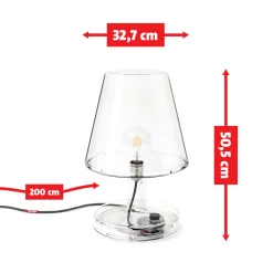 Trans-Parents Tischlampe, 32.7x32.7x50.5 cm